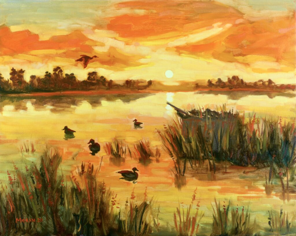 Miles Morin Duck Hunt Painting